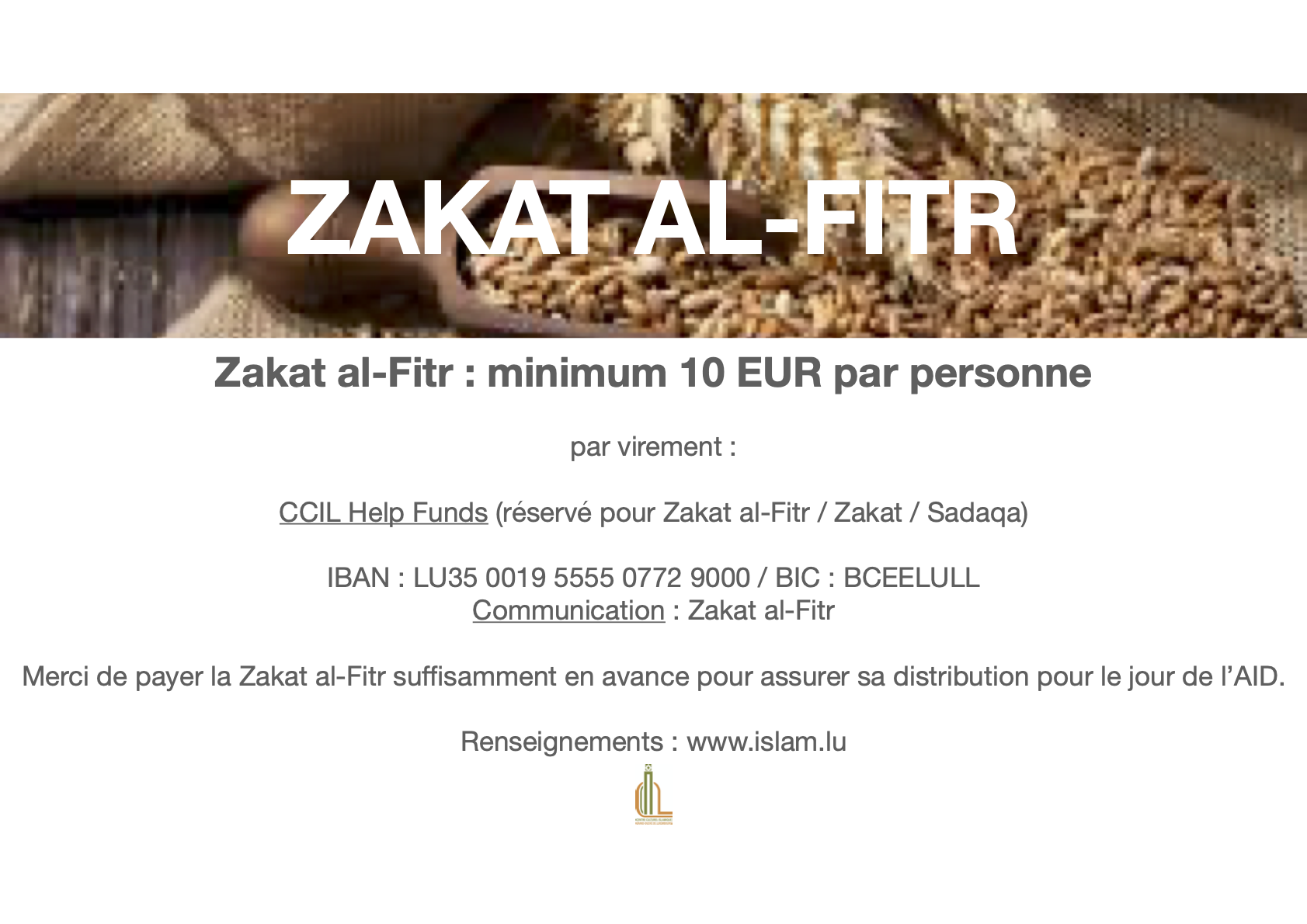 Zakat alFitr CCIL